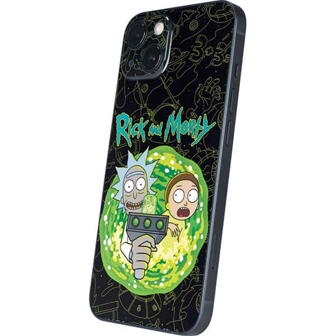 Adult Swim Rick and Morty Portal Travel iPhone 14 Skin